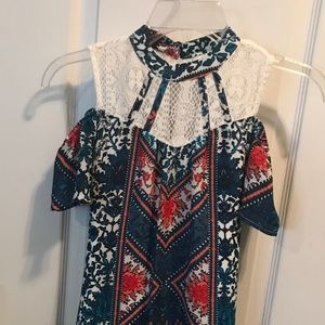 Girls size 10 cold shoulder dress